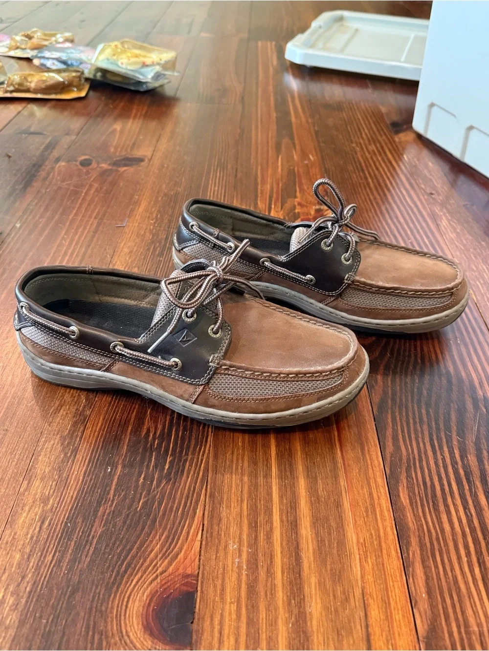 Sperry Men's Two-Tone Brown/Tan Tarpon 2-Eye Boat Shoe